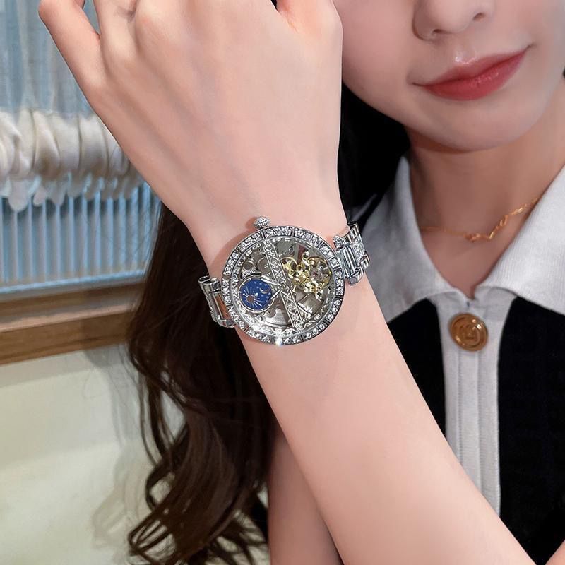 Sun Moon Star Hollow Mechanical Watch
