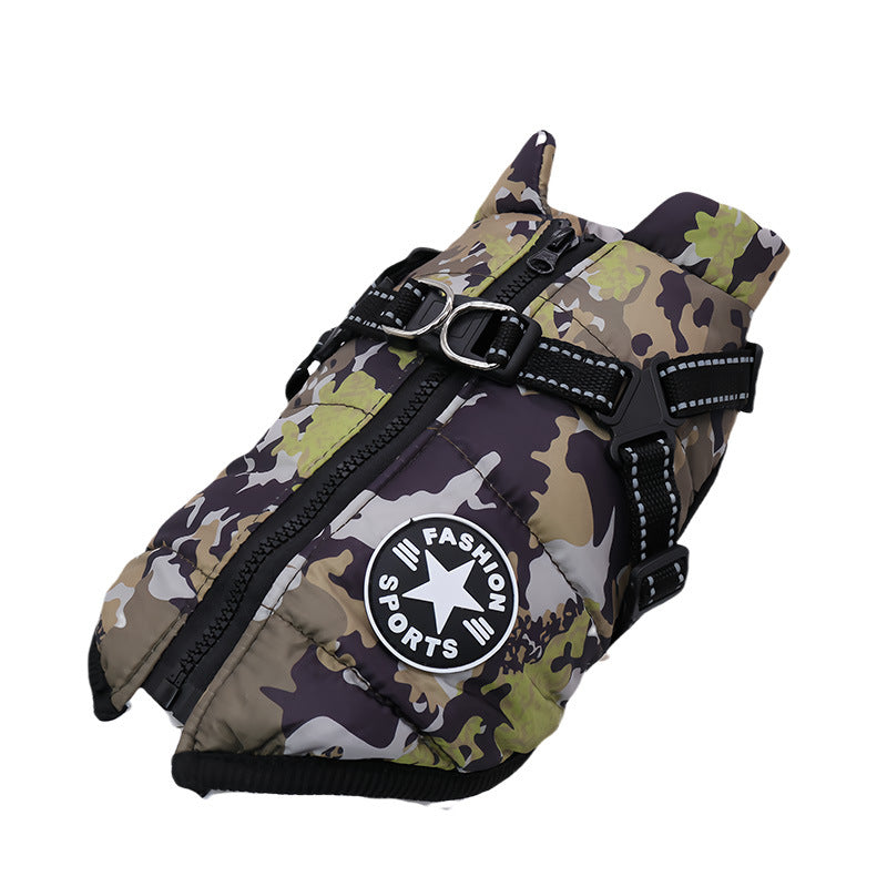 Dog Winter Cotton Clothes Waterproof Reflective Pet Apparel