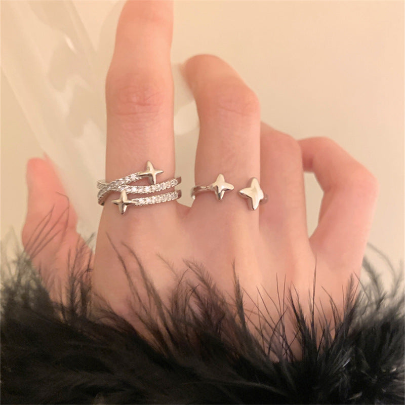 Adjustable Star Open Ring Set