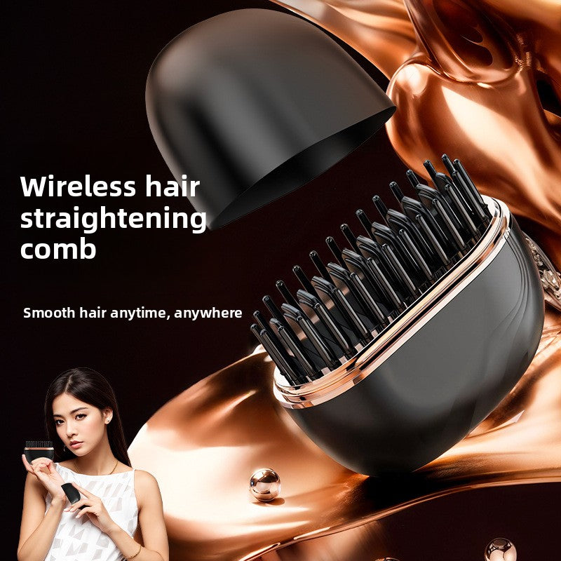 Mini Rechargeable Hair Straightening Comb with Ceramic Technology
