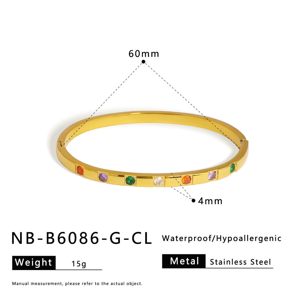 True gold electroplated color-keeping jewelry bracelet