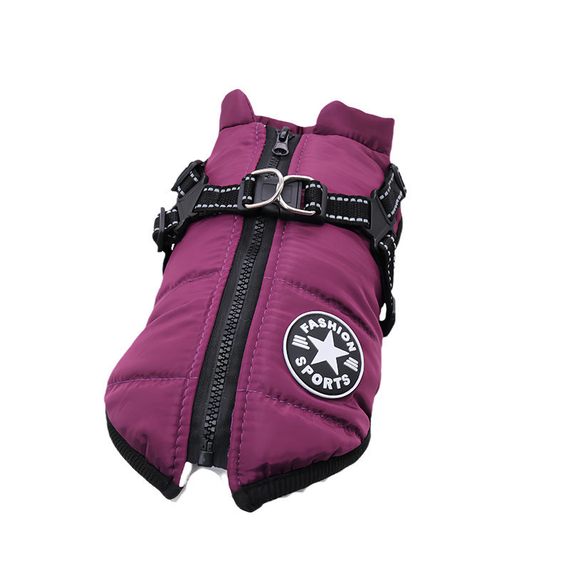 Dog Winter Cotton Clothes Waterproof Reflective Pet Apparel