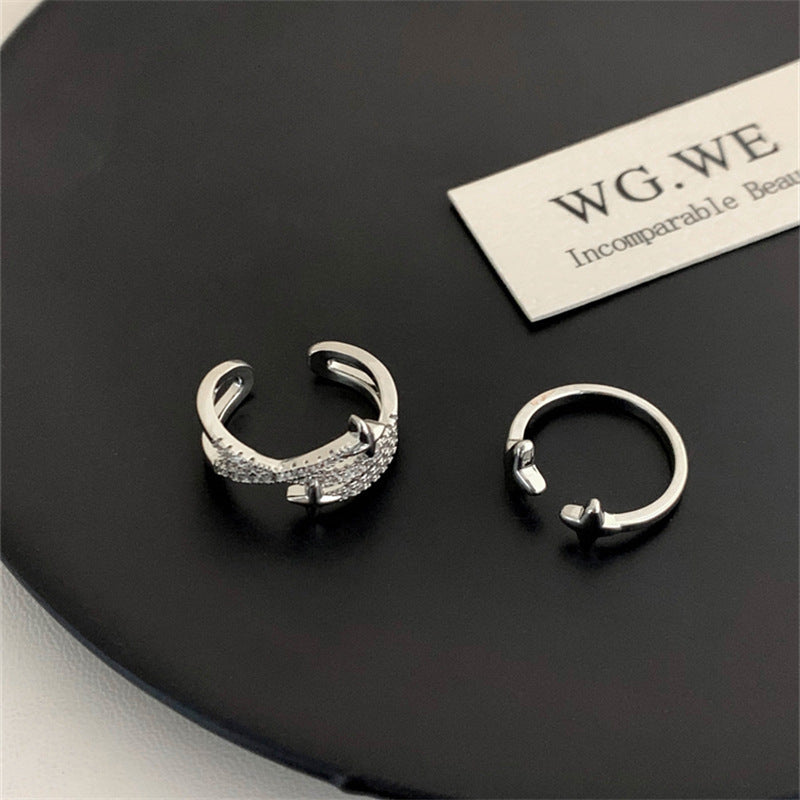 Adjustable Star Open Ring Set