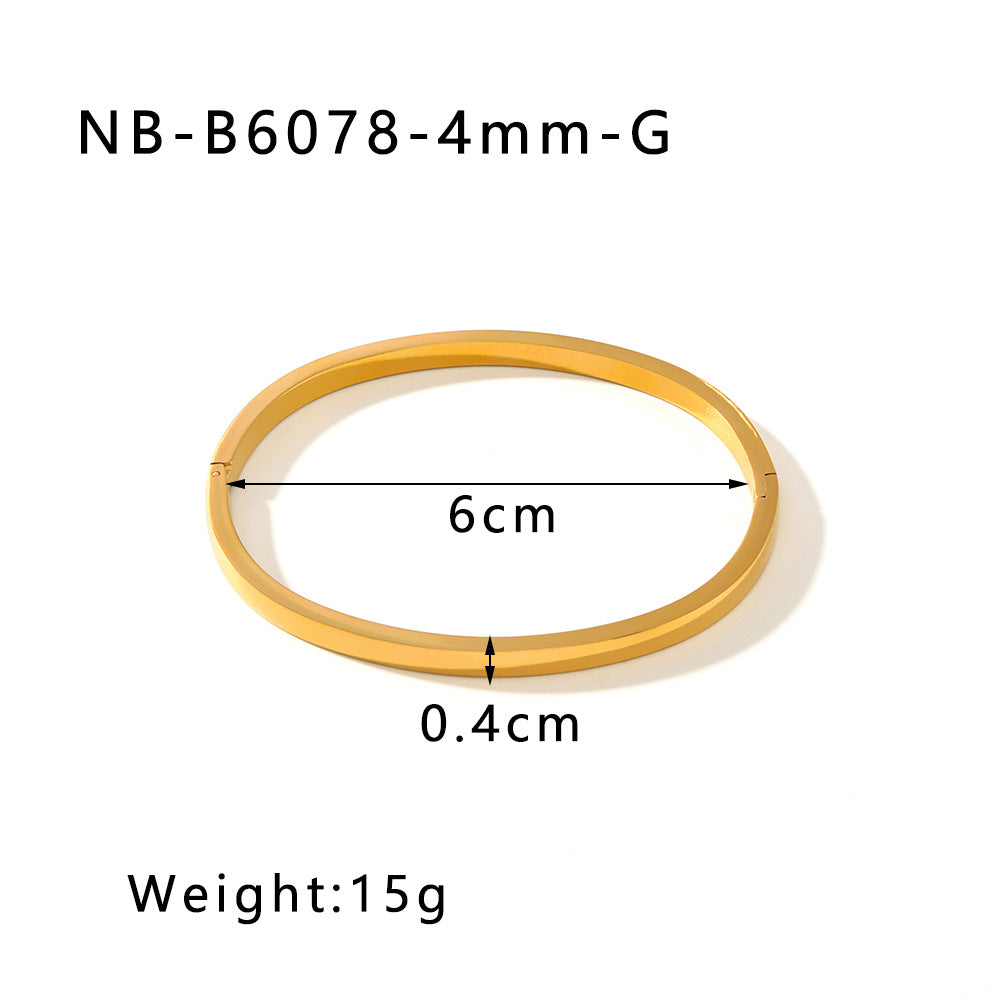 True gold electroplated color-keeping jewelry bracelet
