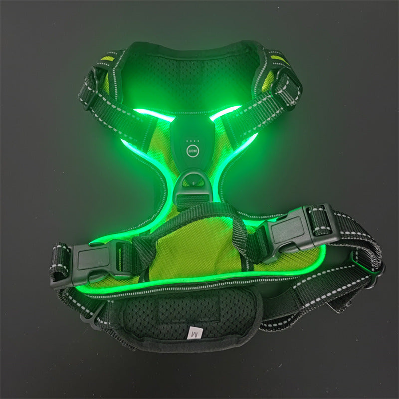 Luminous Reflective Dog Harness