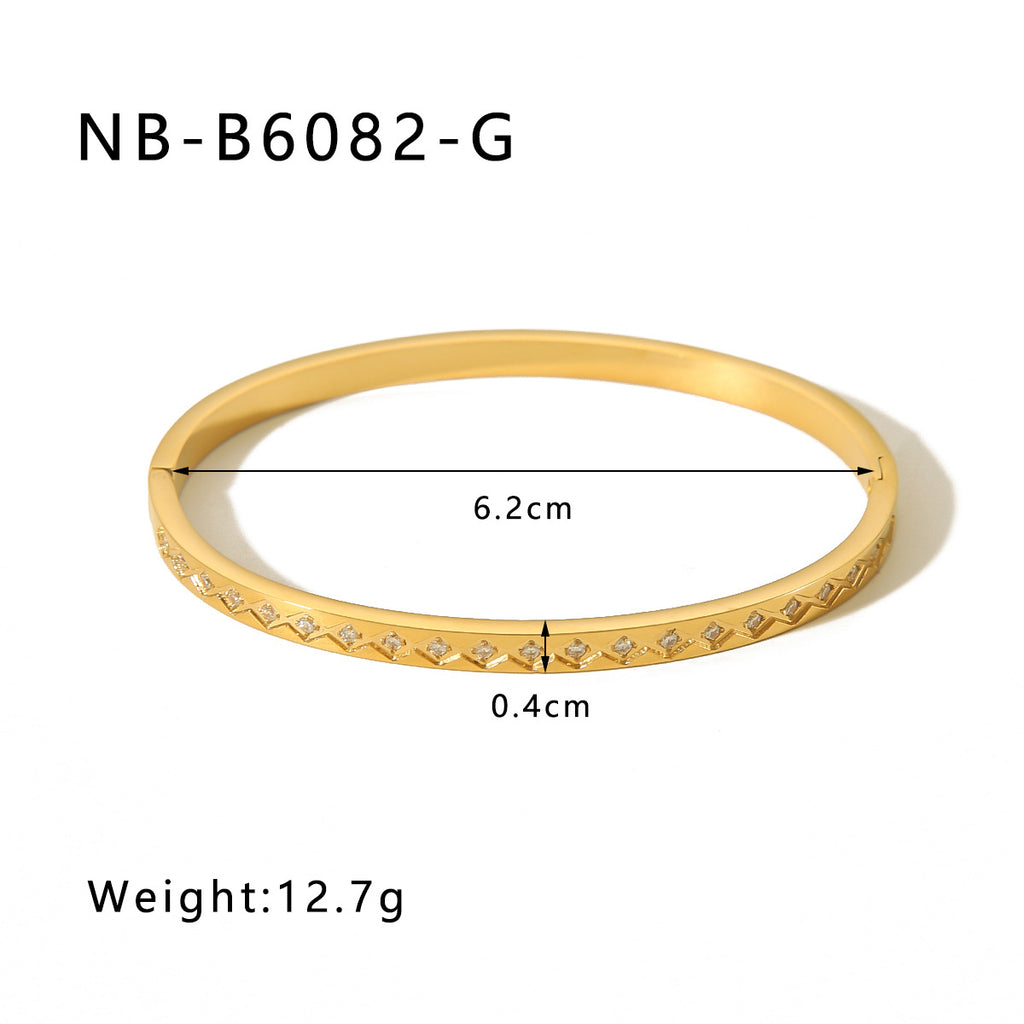 True gold electroplated color-keeping jewelry bracelet
