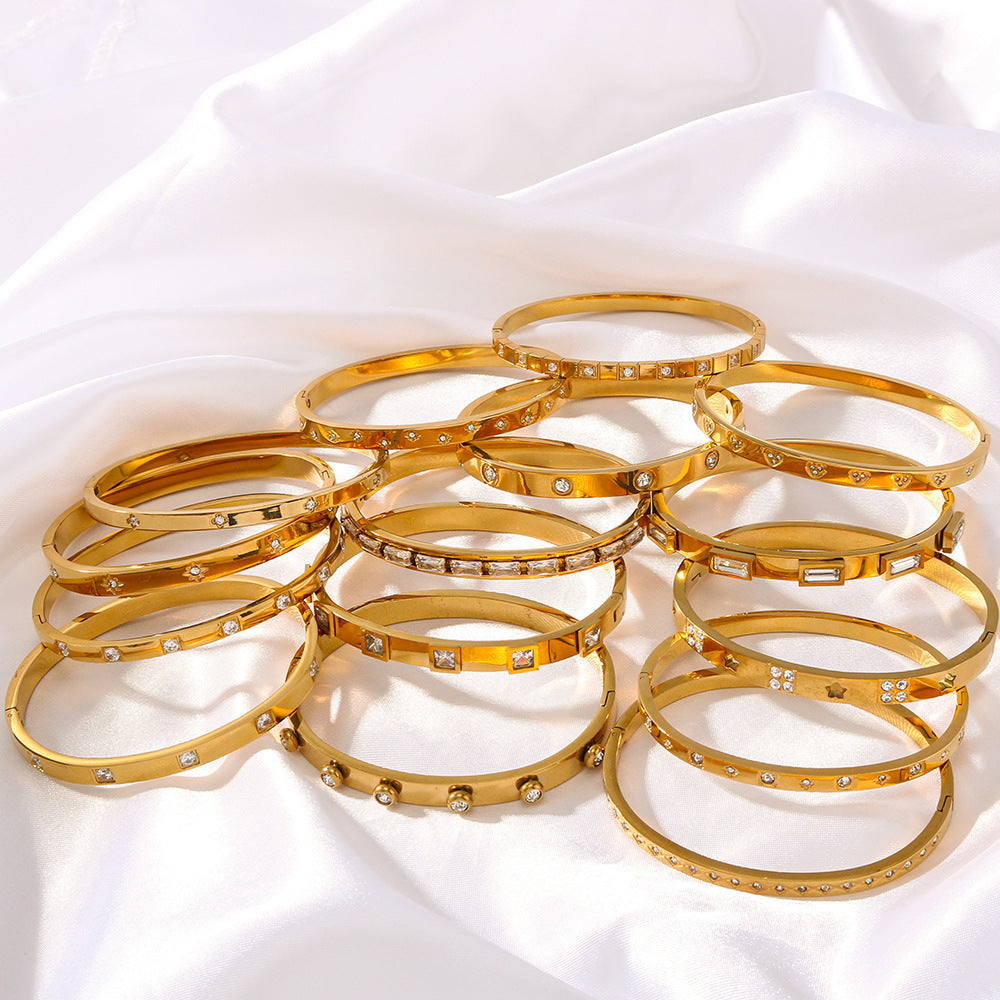 True gold electroplated color-keeping jewelry bracelet