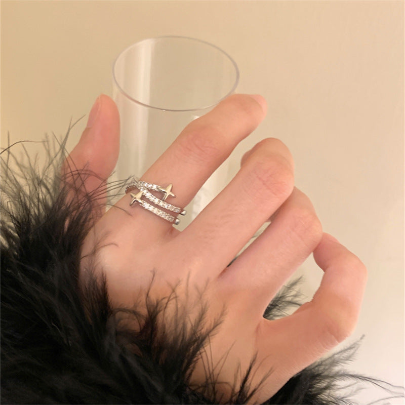 Adjustable Star Open Ring Set