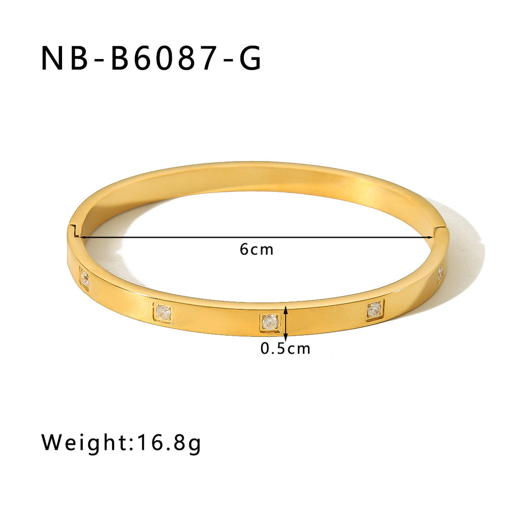 True gold electroplated color-keeping jewelry bracelet