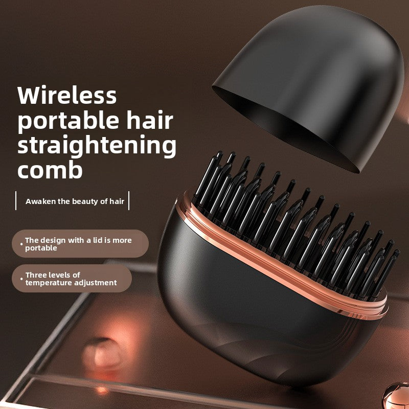 Mini Rechargeable Hair Straightening Comb with Ceramic Technology