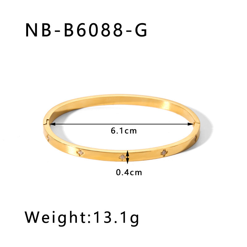 True gold electroplated color-keeping jewelry bracelet