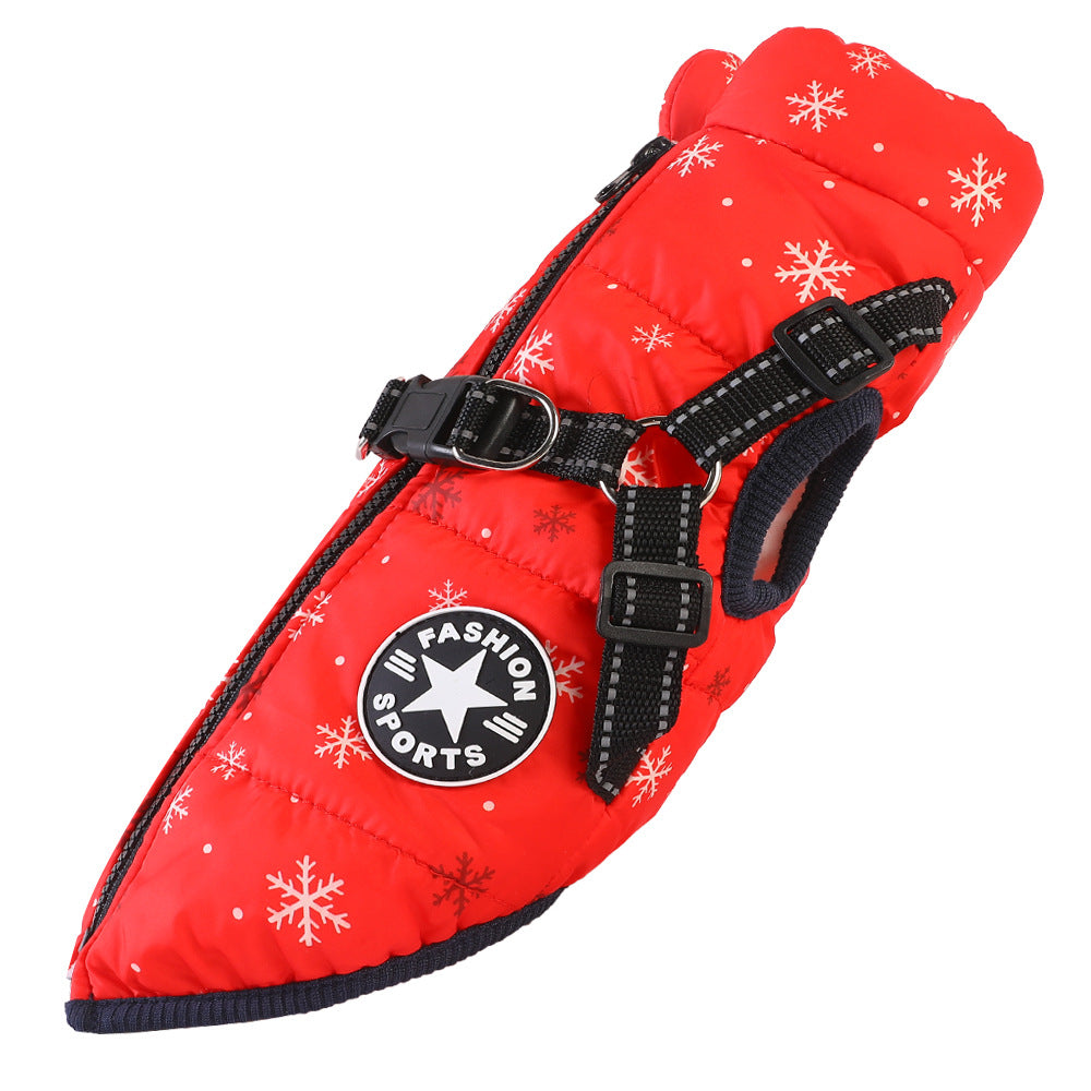 Dog Winter Cotton Clothes Waterproof Reflective Pet Apparel