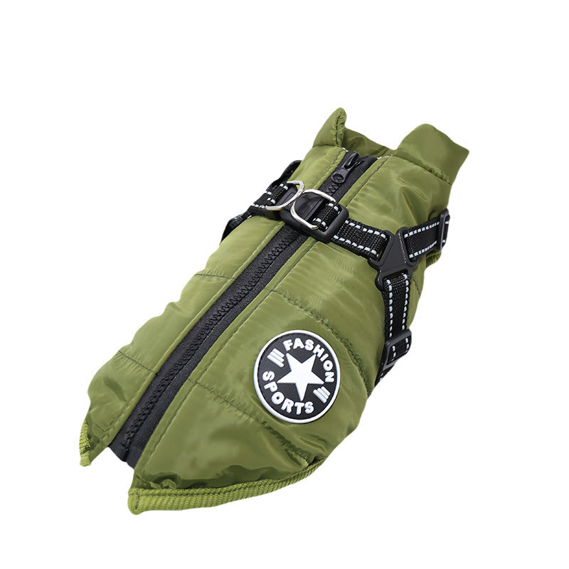 Dog Winter Cotton Clothes Waterproof Reflective Pet Apparel